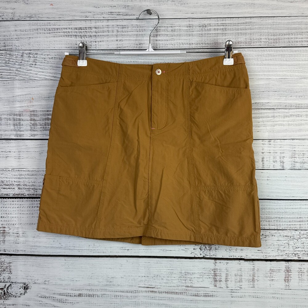Patagonia Outdoor Everyday Womens Sz M Skort Camel Brown Utility Hiking